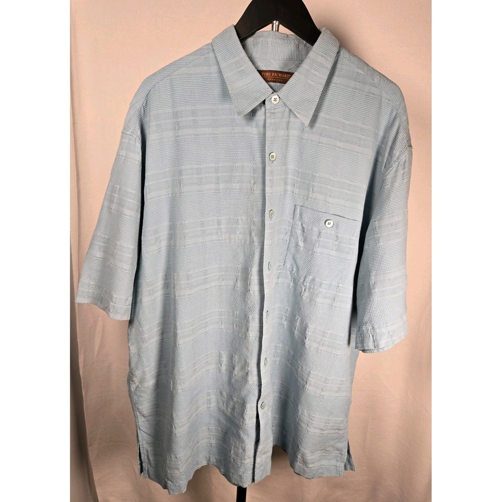 Tori Richard Honolulu Men's Short Sleeve Hawaiian Shirt, Silk Blend, Size 2XL